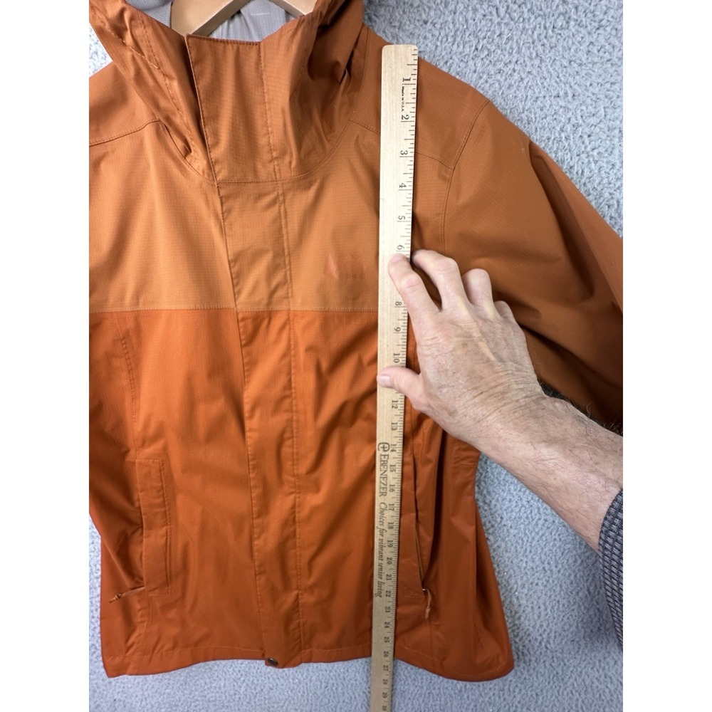 REI Co-op Rainier Rain Jacket Womens Small Orange Hydrowall 2.5 Layer Hooded - Picture 13 of 14